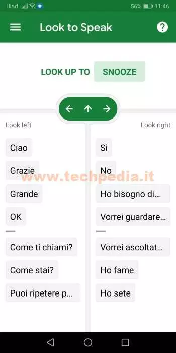 look to speak comandare android con occhi 025