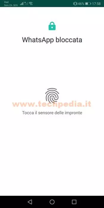 privacy whatsapp impronta digitale 028