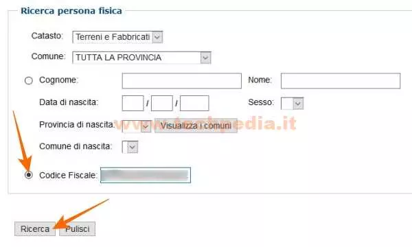 richiedere visura catastale agenzia entrate 028