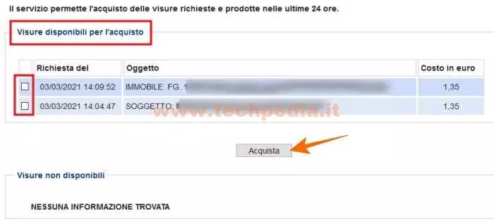 richiedere visura catastale agenzia entrate 043