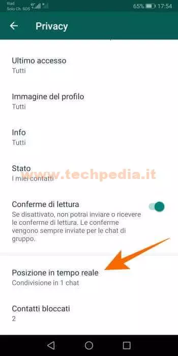 spostamenti tempo reale whatsapp 025