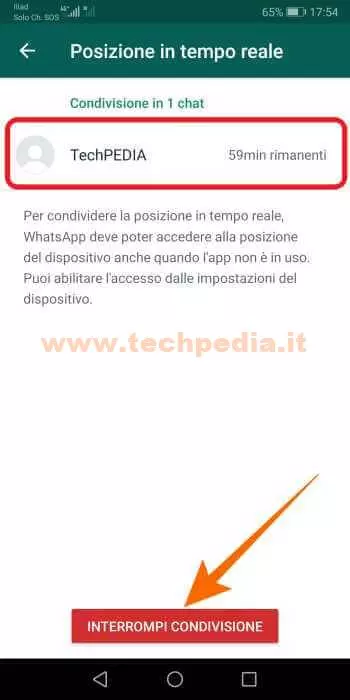 spostamenti tempo reale whatsapp 028