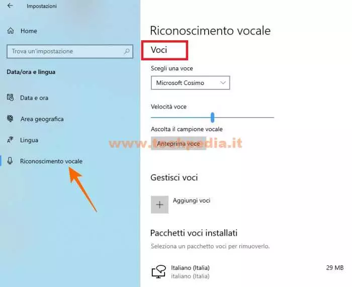 word legge alta voce documento 064
