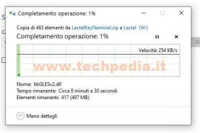 ripristinare chiavetta lextel business key 034