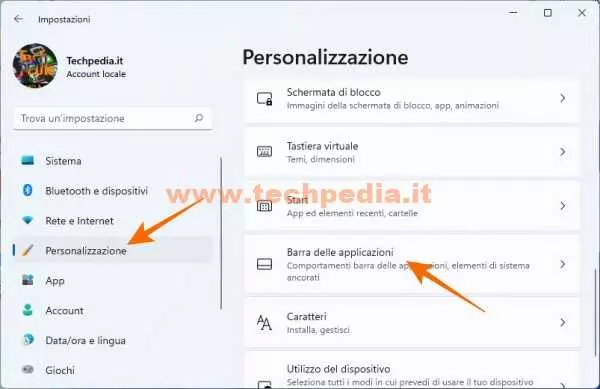 disattivare widget windows 11 034
