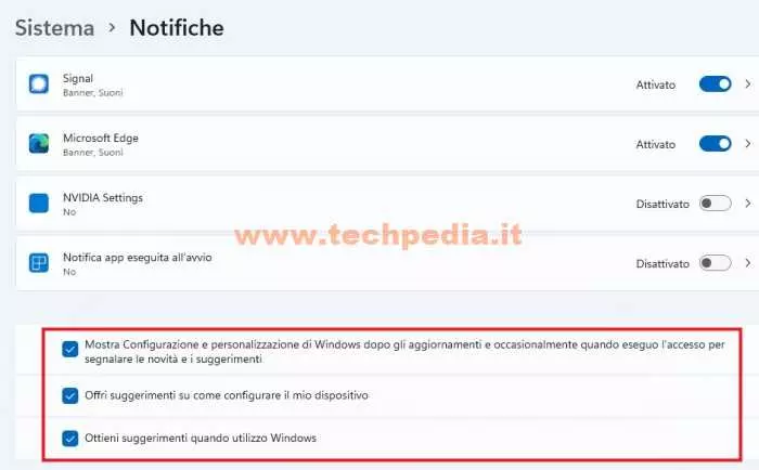 windows 11 eliminare messaggio configurazione 019