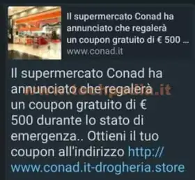 conad pishing buono 5oo euro coronavirus 004