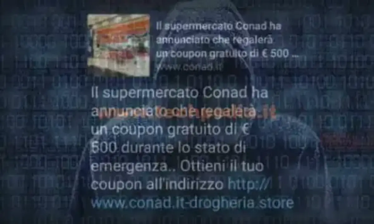 Nuovo tentativo di pishing con falsi coupon da 500€ Conad