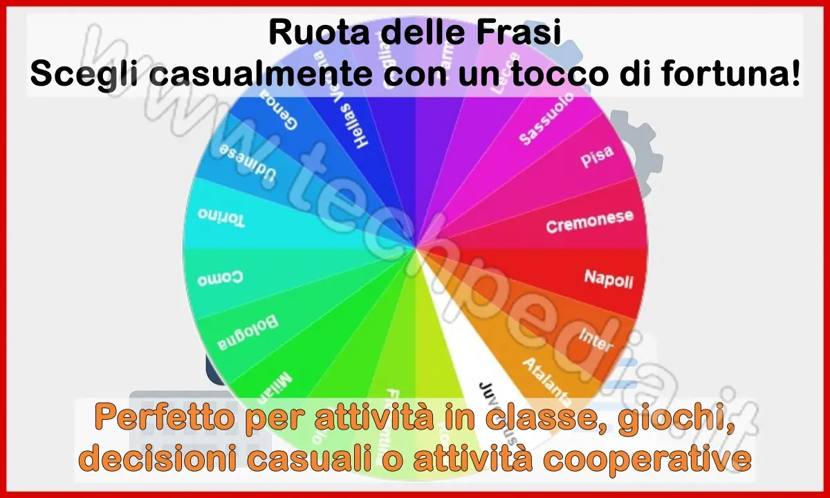 Ruota delle Frasi: Inserisci le Tue Frasi e Avviala