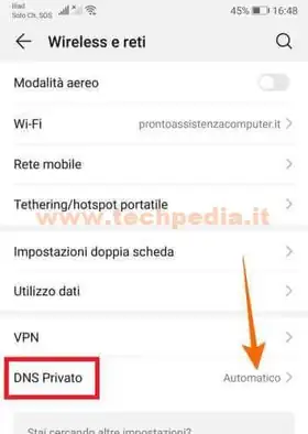 abilitare dns over tls android 016