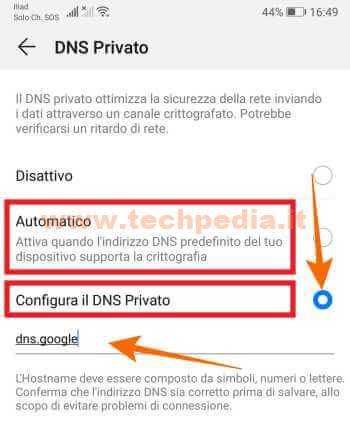 Abilitare Dns Over Tls Android 019