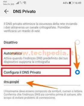 abilitare dns over tls android 019