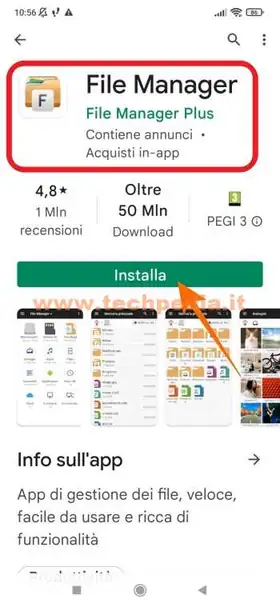 android collegamento file su home 025