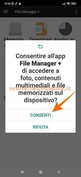 android collegamento file su home 031