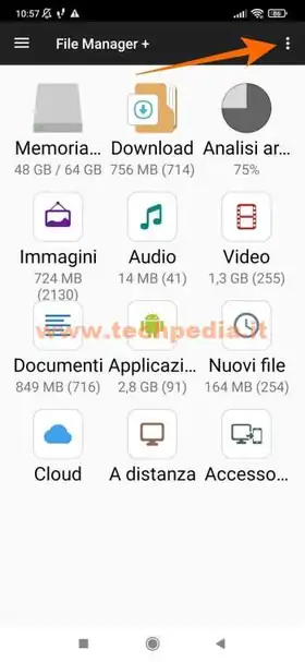 android collegamento file su home 034