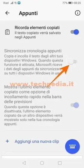 appunti cloud windows android 097