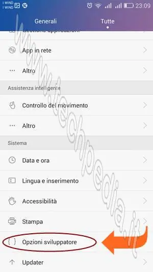 attivare opzioni sviluppatore android 010