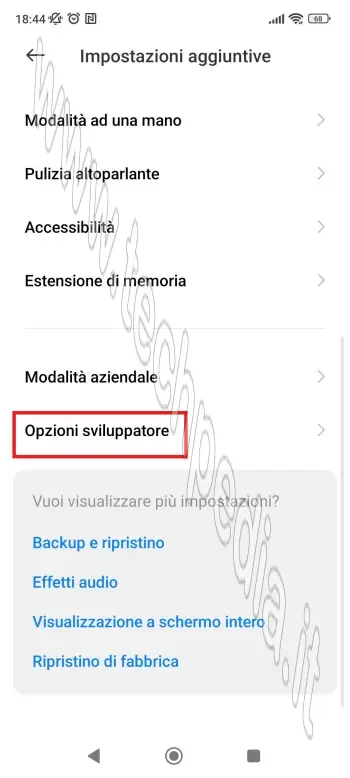 attivare opzioni sviluppatore android 037