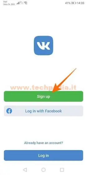 creare account vk con app smartphone android 007