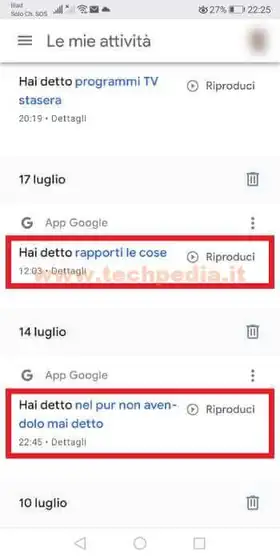 google assistant registrazioni 060