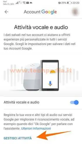 google assistant registrazioni 084
