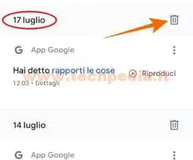 google assistant registrazioni 093