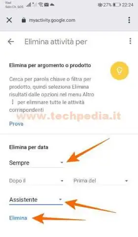 google assistant registrazioni 099