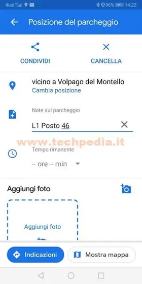 google ricorda posizione parcheggio auto 022