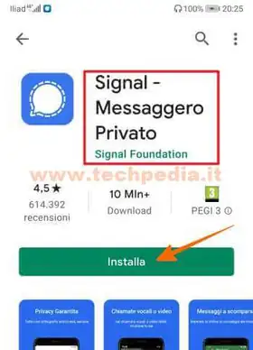 installare signal android 010