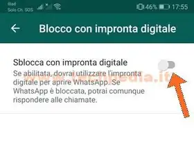 privacy whatsapp impronta digitale 019