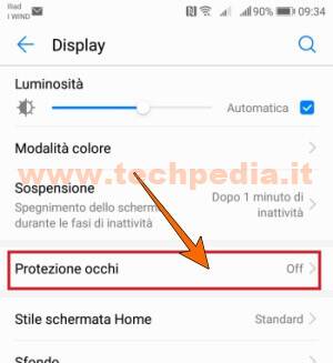Proteggere Occhi Luce Blu Android 011