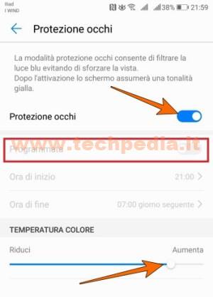 Proteggere Occhi Luce Blu Android 013