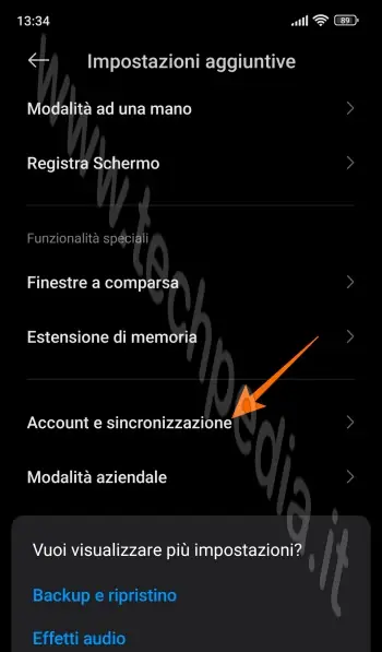 scollegare account google android 007