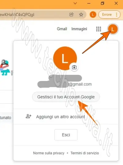 scollegare account google android 031