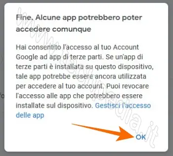 scollegare account google android 046