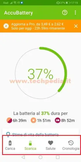 stato batteria smartphone android accubattery 022