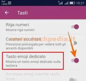 tastiera swiftkey abilitare tasto a capo 016