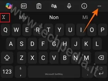 tastiera swiftkey abilitare tasto a capo 122