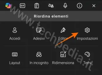 tastiera swiftkey abilitare tasto a capo 125