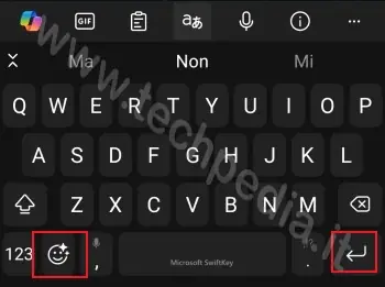 tastiera swiftkey abilitare tasto a capo 134