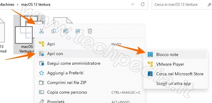 installare macos ventura pc windows vmware 055