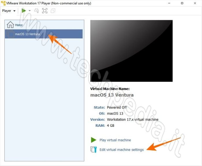 installare macos ventura pc windows vmware 070