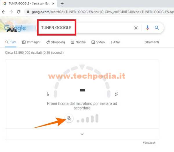 Accordare Chitarra Online Google Tuner 013