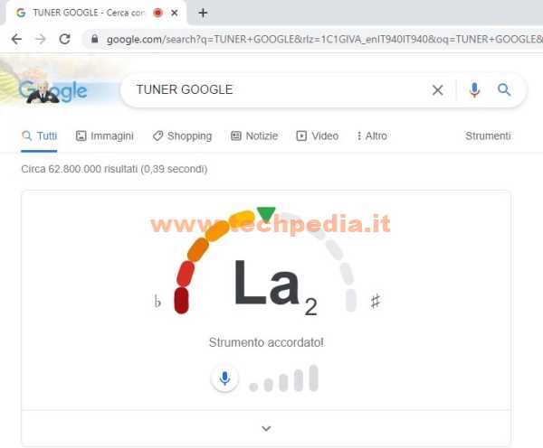 Accordare Chitarra Online Google Tuner 016