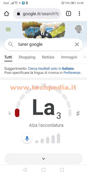 Accordare Chitarra Online Google Tuner 034