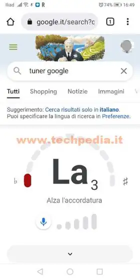 accordare chitarra online google tuner 034