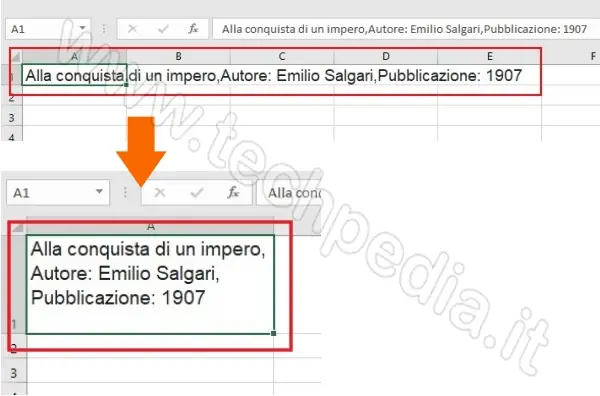 andare a capo cella excel 016