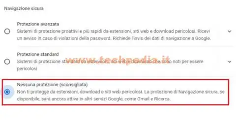 blocco download chrome 028