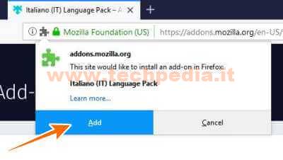Cambiare Lingua Firefox 022