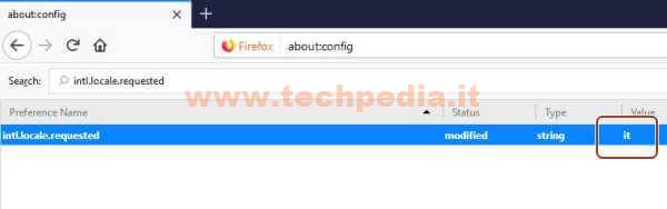 Cambiare Lingua Firefox 049